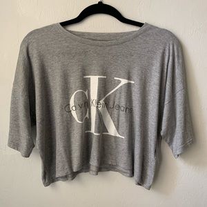 Calvin Klein logo crop t shirt